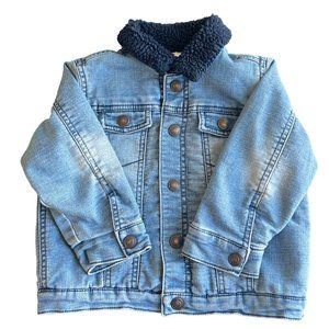 First Impressions Sherpa Lined Denim Jacket Unisex Size 18 Months